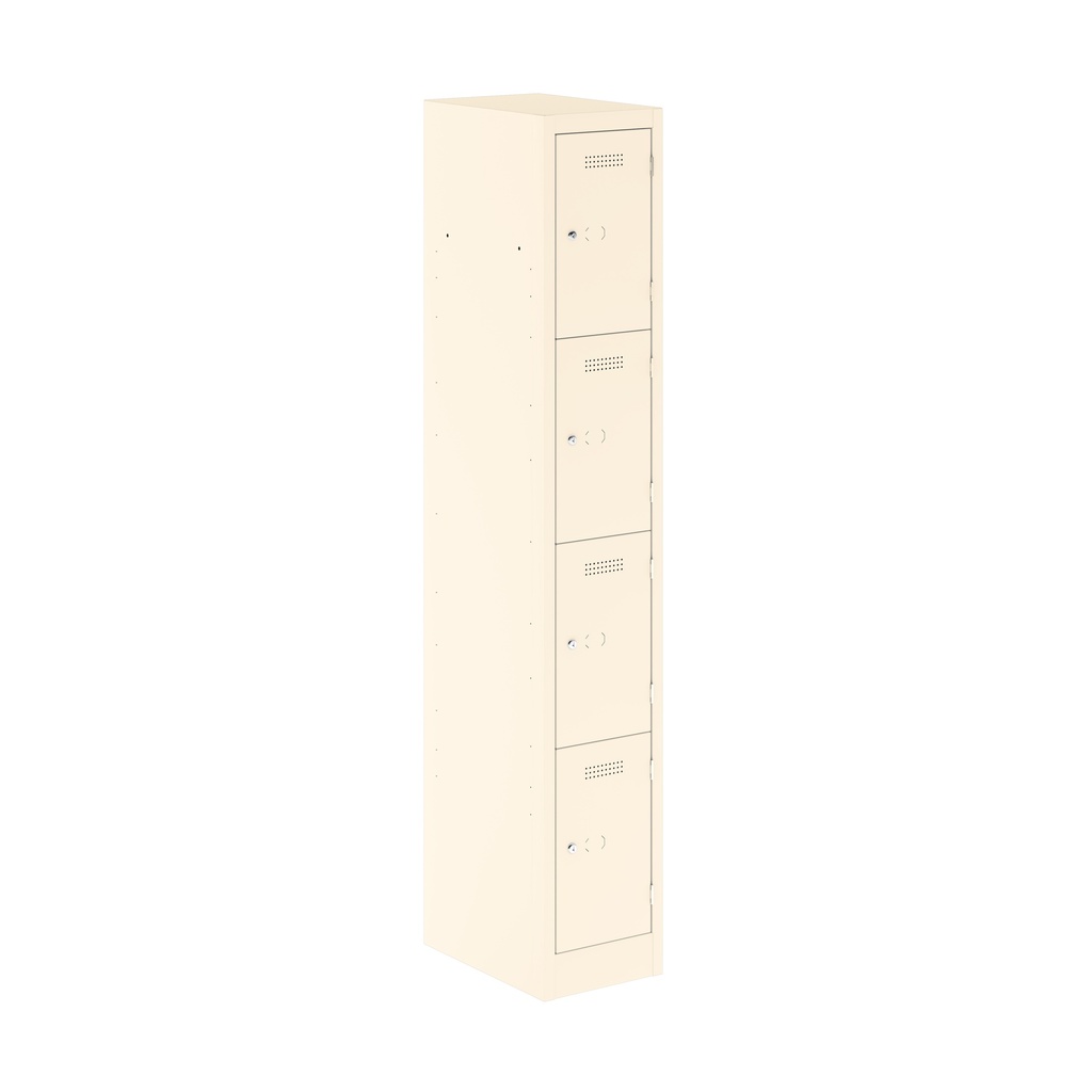 Primary 4 Door Single Locker Column | 300X450X1800 | Chalk