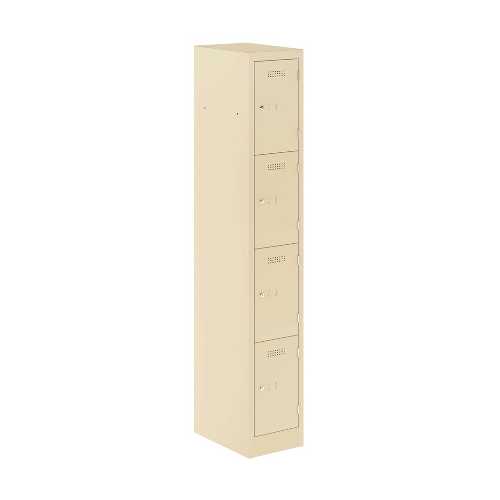 Primary 4 Door Single Locker Column | 300X450X1800 | Cream