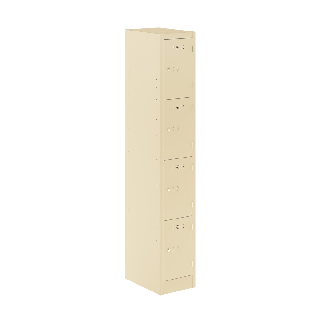 Primary 4 Door Single Locker Column | 300X450X1800 | Cream