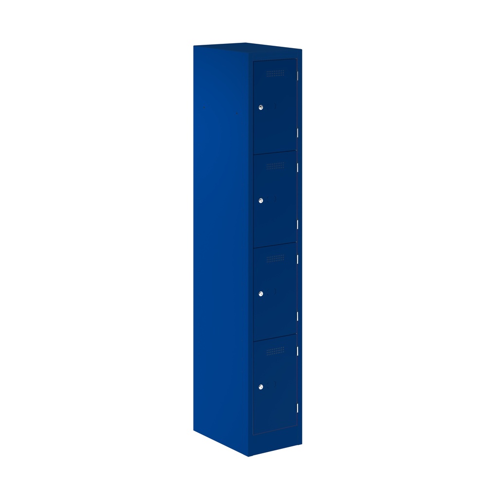 Primary 4 Door Single Locker Column | 300X450X1800 | Oxford Blue