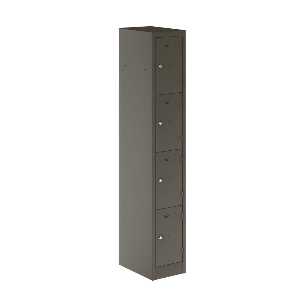 Primary 4 Door Single Locker Column | 300X450X1800 | Slate