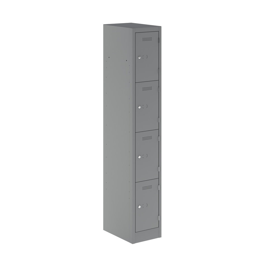 Primary 4 Door Single Locker Column | 300X450X1800 | Silver