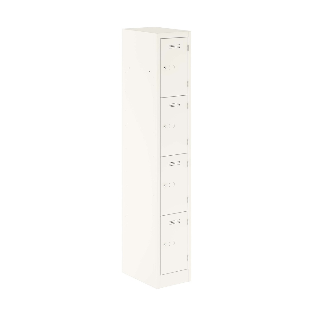 Primary 4 Door Single Locker Column | 300X450X1800 | Traffic White