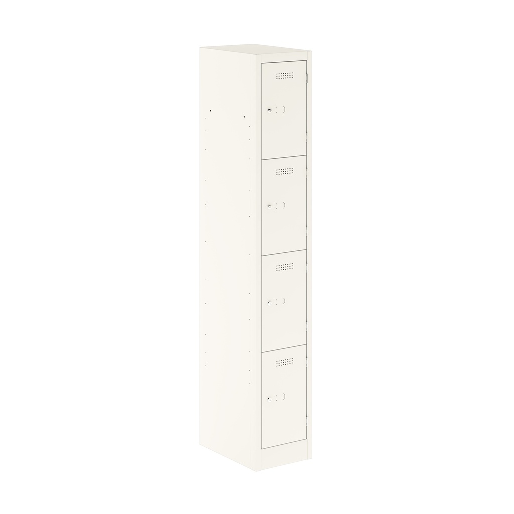 Primary 4 Door Single Locker Column | 300X450X1800 | Traffic White