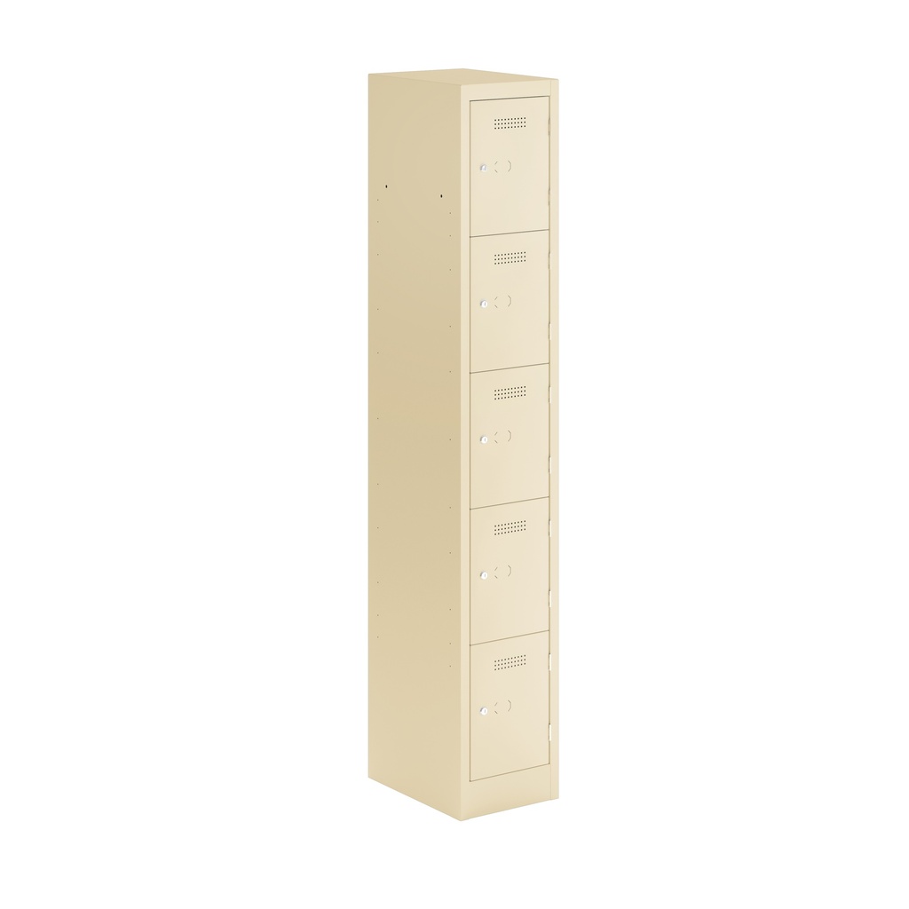 Primary 5 Door Single Locker Column | 300X450X1800 | Cream