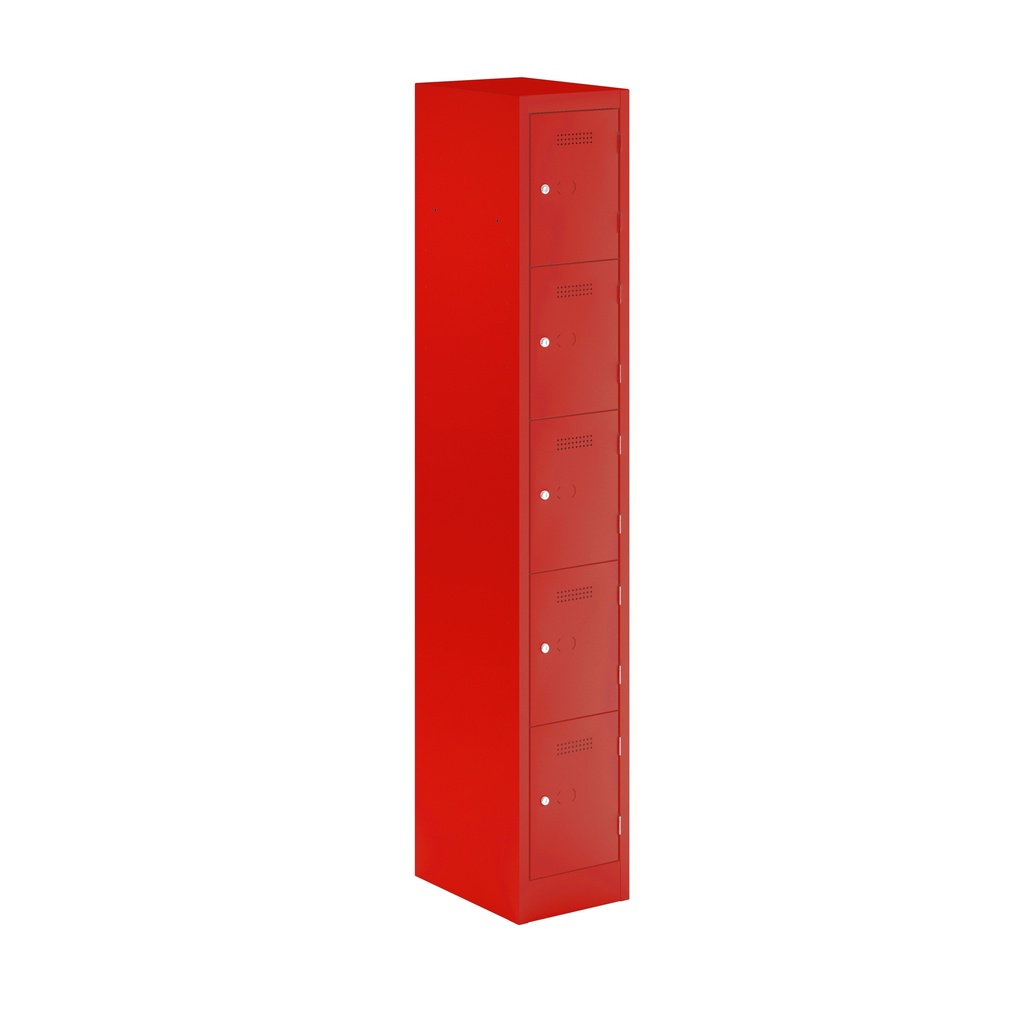 Primary 5 Door Single Locker Column | 300X450X1800 | Cardinal Red
