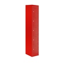 Primary 5 Door Single Locker Column | 300X450X1800 | Cardinal Red