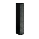 Primary 5 Door Single Locker Column | 300X450X1800 | Black