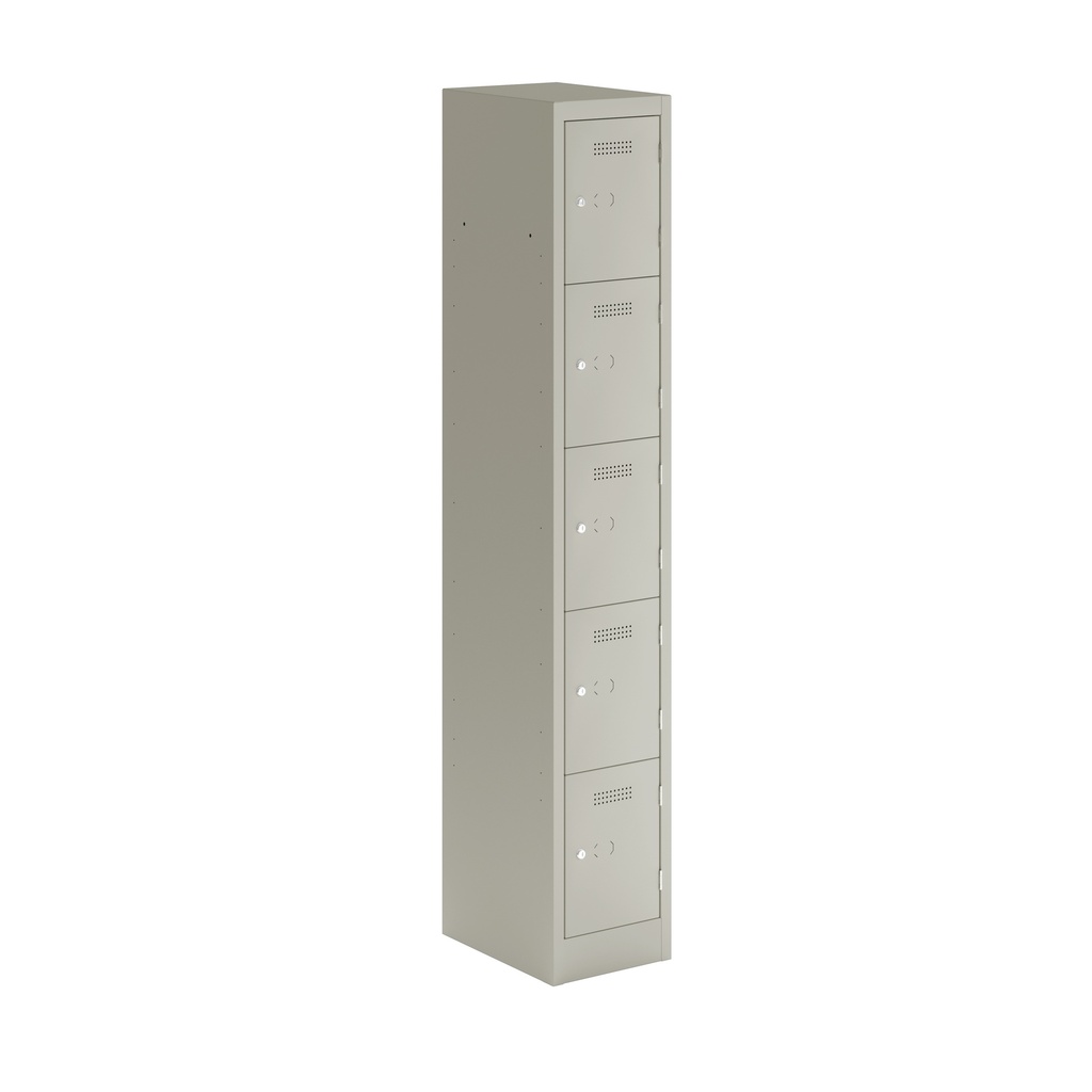 Primary 5 Door Single Locker Column | 300X450X1800 | Goose Grey