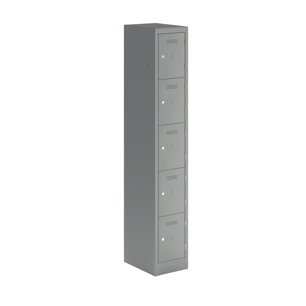Primary 5 Door Single Locker Column | 300X450X1800 | Silver