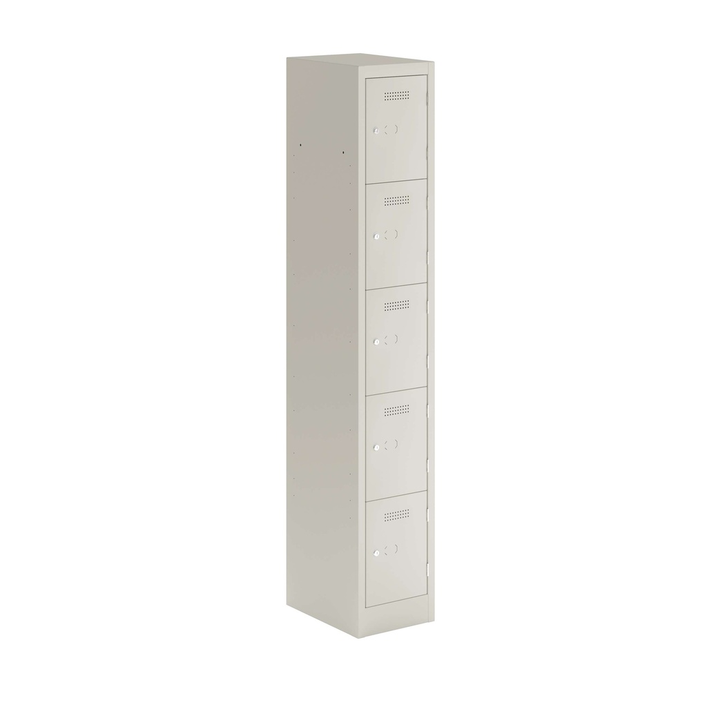 Primary 5 Door Single Locker Column | 300X450X1800 | Light Grey