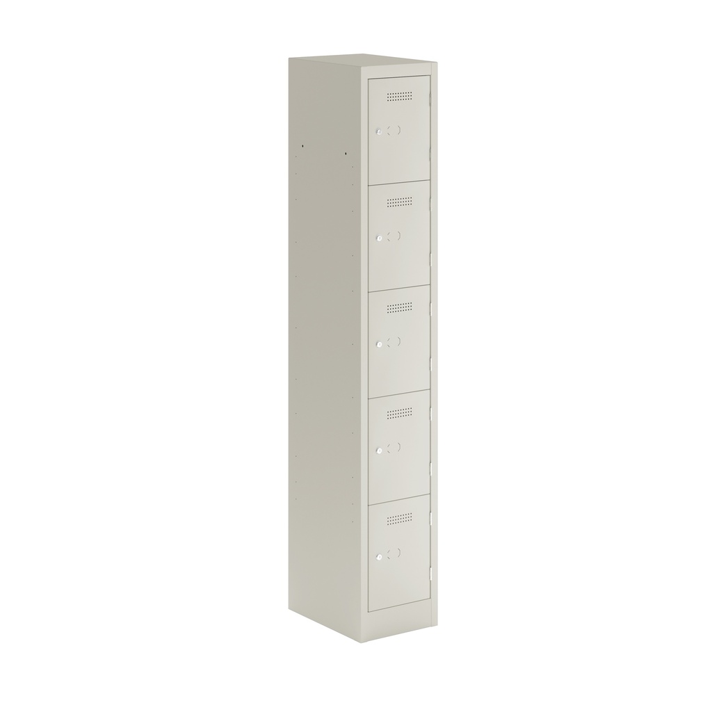Primary 5 Door Single Locker Column | 300X450X1800 | Light Grey
