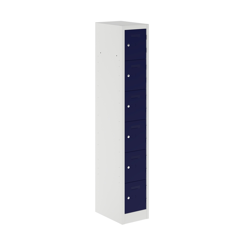 Primary 6 Door Single Locker Column | 300X450X1800 | Oxford Blue