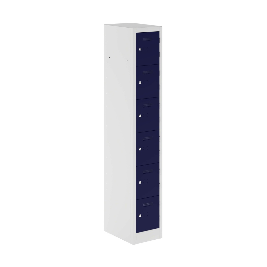 Primary 6 Door Single Locker Column | 300X450X1800 | Oxford Blue