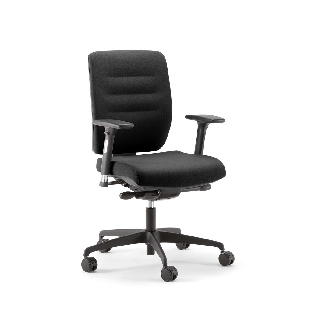 Bengal 24Hr Mid Back Heavy Duty Chair | Black/Black Chilli Fabric