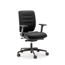 Bengal 24Hr Mid Back Heavy Duty Chair | Black/Black Chilli Fabric