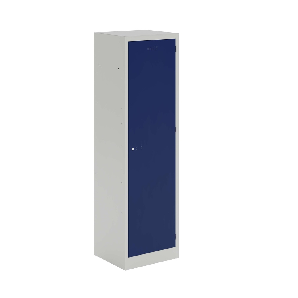 Lower Height Locker - 915Mm H X 225Mm W X 380Mm D 1 Door Single Locker Column - Light Grey/Oxford Blue