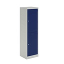 Lower Height Locker - 1370Mm H X 300Mm W X 300Mm D 2 Door Single Locker Column- Light Grey/Oxford Blue