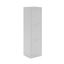Lower Height Locker - 1330Mm H X 500Mm W X 450Mm D 3 Door Single Locker Column- Light Grey