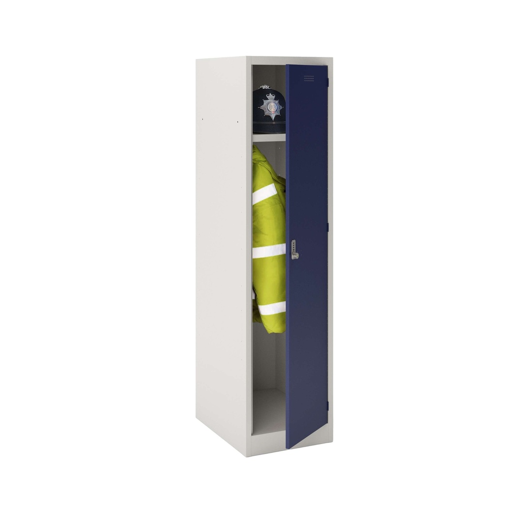 Police Locker (Includes 1 X Shelf And 1 X Coat Rail)- Light Grey/Oxford Blue