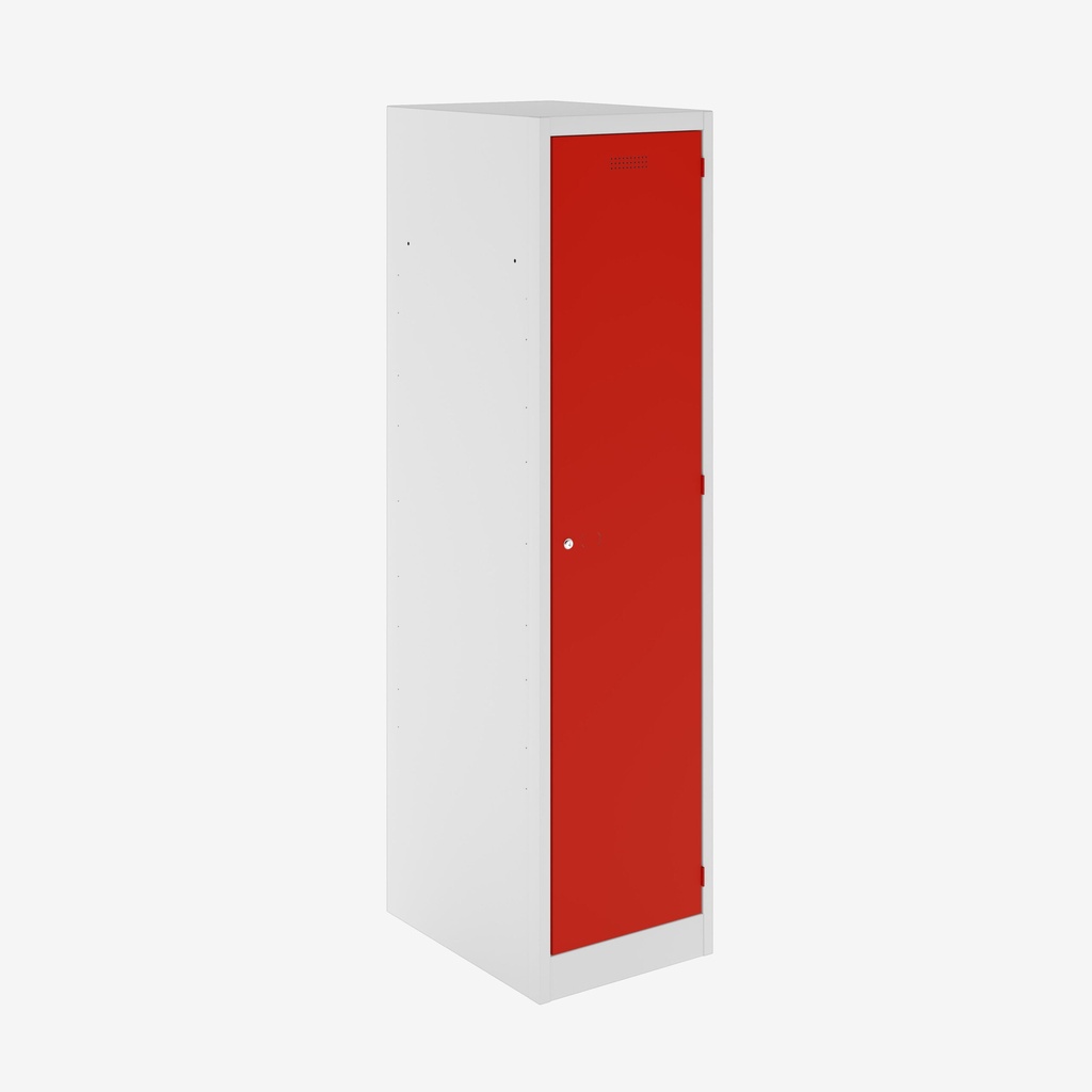 Clean & Dirty Locker (Includes 1 X Shelf)- Light Grey/Cardinal Red
