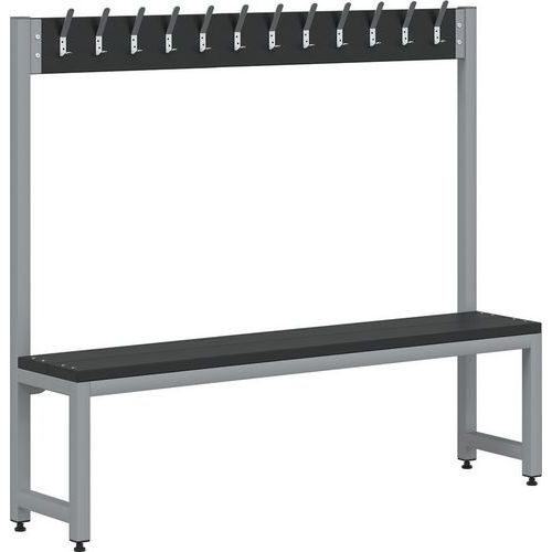 1370Mm H X 1500Mm W X 300Mm D Single Sided Junior Cloakroom Bench With 12 Hooks
