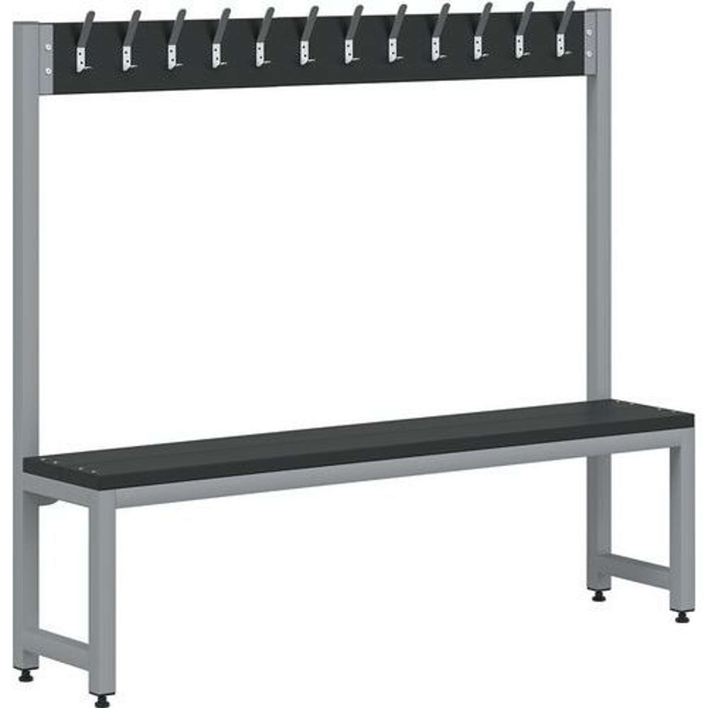 1370Mm H X 1500Mm W X 300Mm D Single Sided Junior Cloakroom Bench With 12 Hooks
