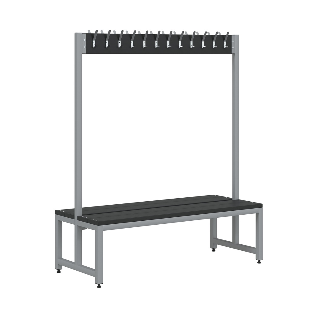 1800Mm H X 1500Mm W X 600Mm D Double Sided Cloakroom Bench With 24 Hooks