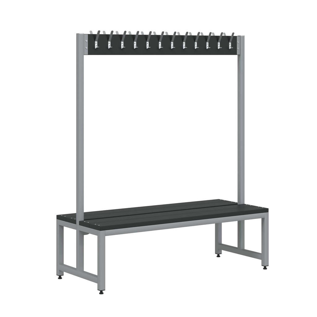 1800Mm H X 1500Mm W X 600Mm D Double Sided Cloakroom Bench With 24 Hooks