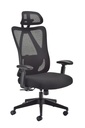 Mesh Back Chair | 1D Arms | Black