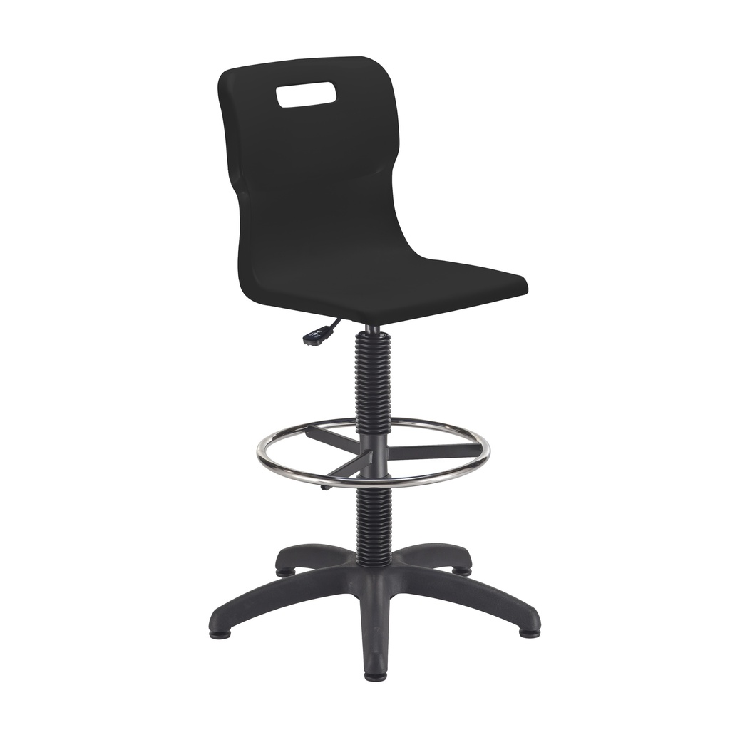 Titan Swivel Senior Chair | Fixed D-Kit | Black/Black