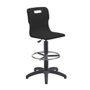 Titan Swivel Senior Chair | Fixed D-Kit | Black/Black