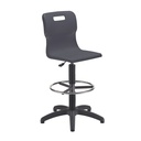 Titan Swivel Senior Chair | Fixed D-Kit | Charcoal/Black