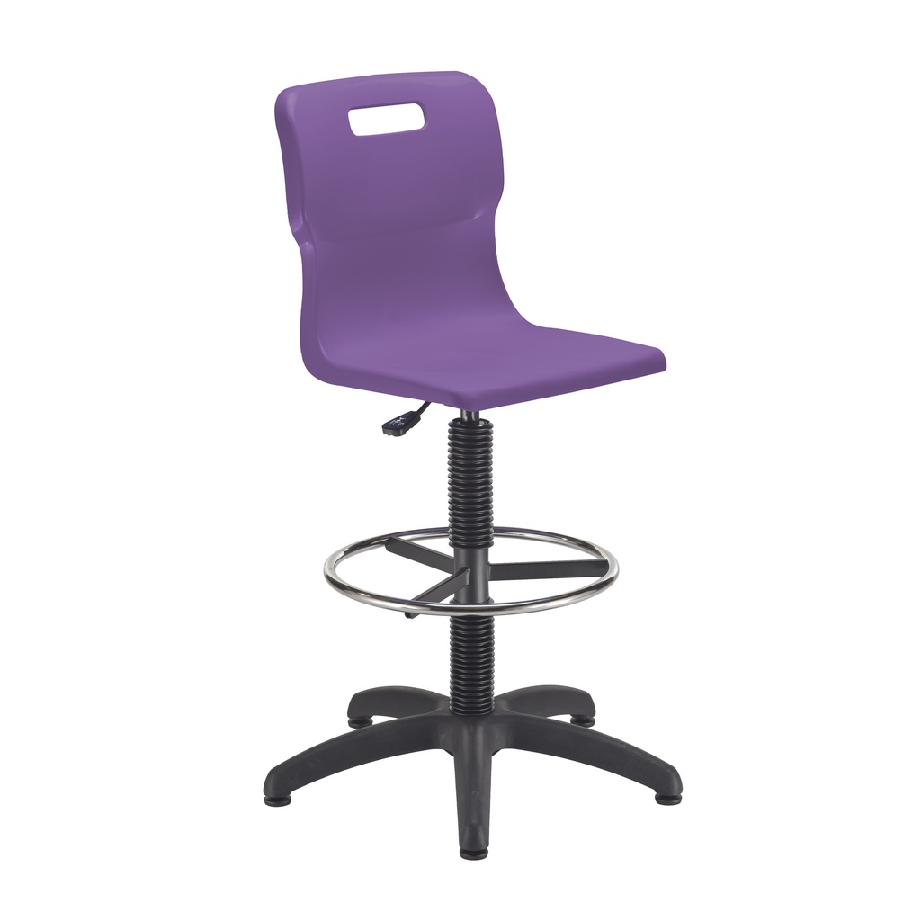 Titan Swivel Senior Chair | Fixed D-Kit | Purple/Black