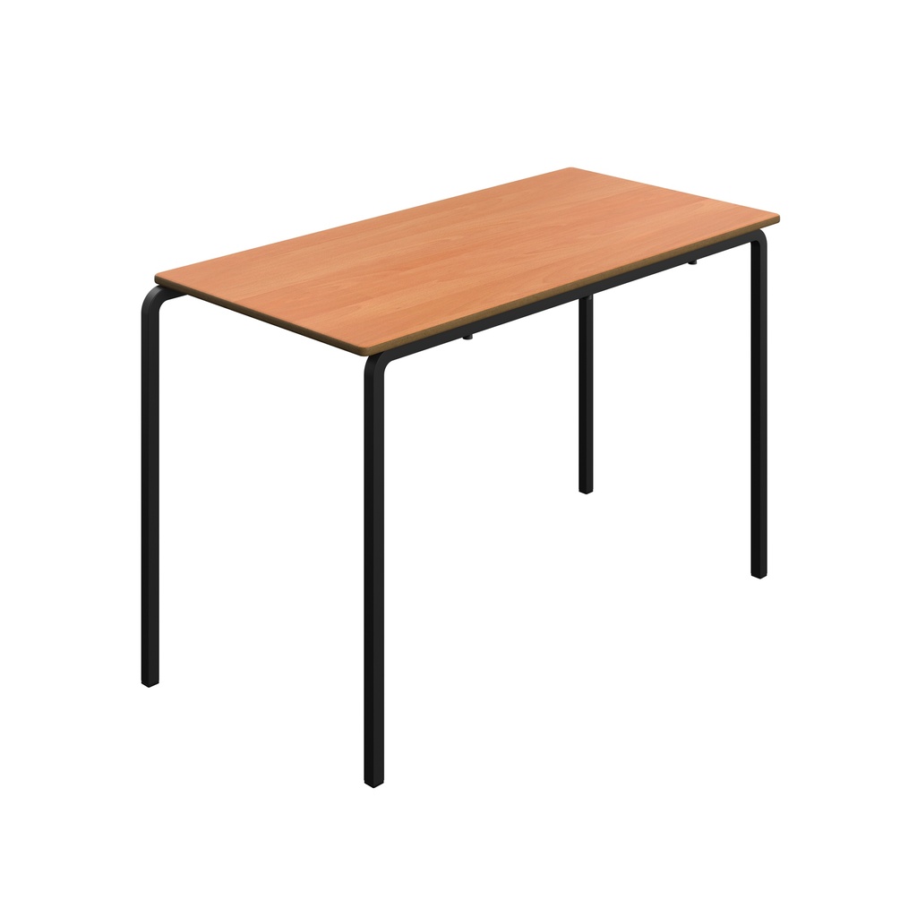Titan Crush Bent Frame Table | 1200X600X760 |Beech/Black