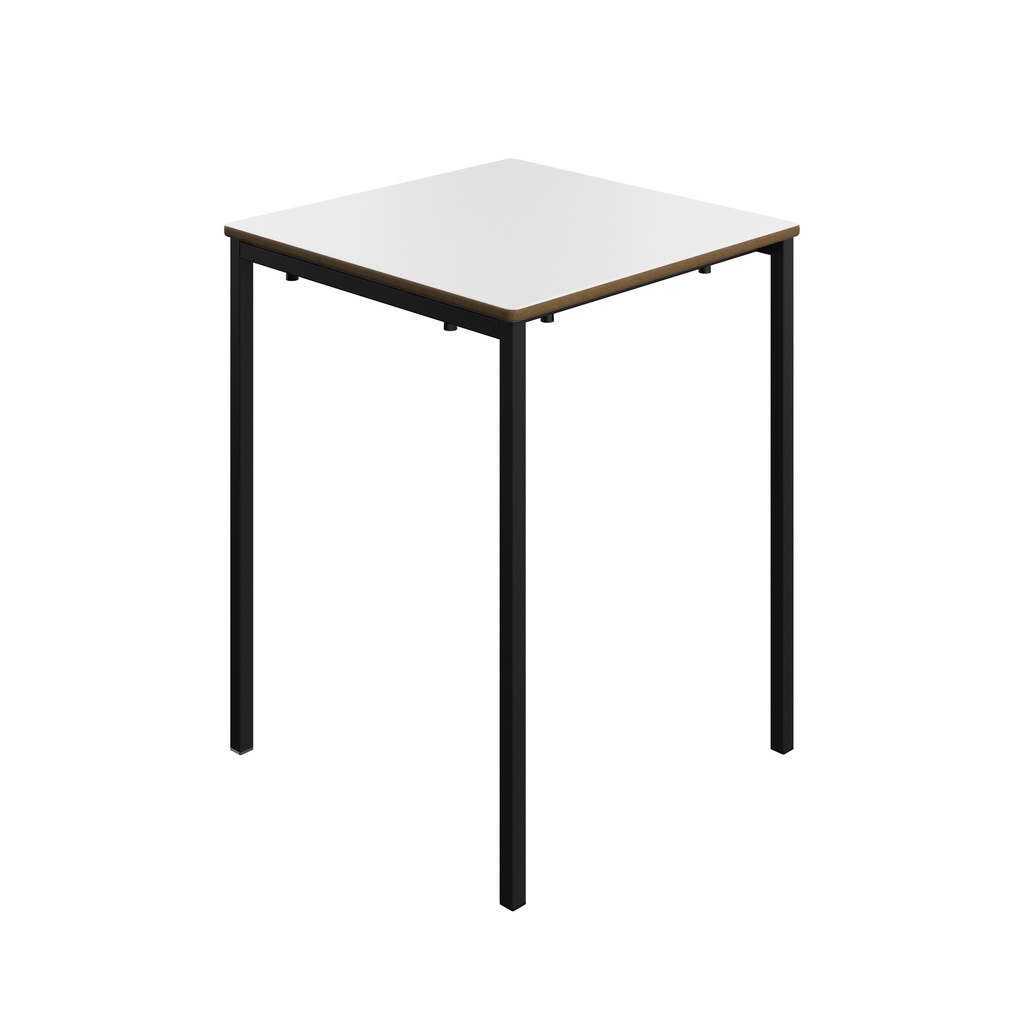Titan Welded Frame Table | 600X600X760 | White Top/Black Frame