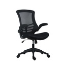 [CH0790BK] Marlos Mesh Back Office Chair With Folding Arms (Black)