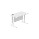 Core|Double Upright|Rectangular Desk|1000X600|White-White