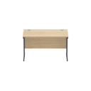 Office Rectangular Desk With Steel Double Upright Cantilever Frame (Fsc) | 1200X600 | Canadian Oak/Graphite