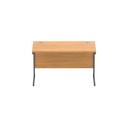 Office Rectangular Desk With Steel Single Upright Cantilever Frame (Fsc) | 1200X600 | Norwegian Beech/Graphite