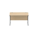 Office Rectangular Desk With Steel Single Upright Cantilever Frame (Fsc) | 1200X600 | Canadian Oak/Graphite