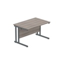 Core|Double Upright|Rectangular Desk|1200X800|Alaskan Grey Oak-Graphite
