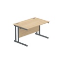 Core|Double Upright|Rectangular Desk|1200X800|Canadian Oak-Graphite