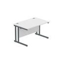 Core|Double Upright|Rectangular Desk|1200X800|White-Graphite