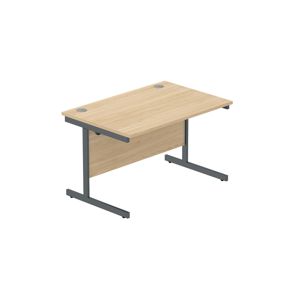 Core|Single Upright|Rectangular Desk|1200X800|Canadian Oak-Graphite