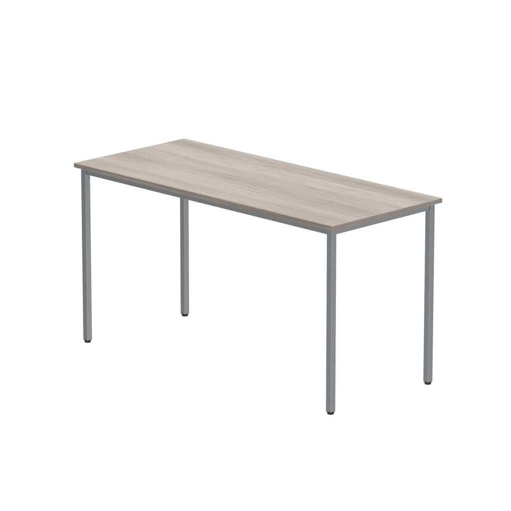 Office Rectangular Multi-Use Table (Fsc) | 1400X600 | Alaskan Grey Oak/Silver