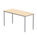 Office Rectangular Multi-Use Table (Fsc) | 1400X600 | Canadian Oak/Silver