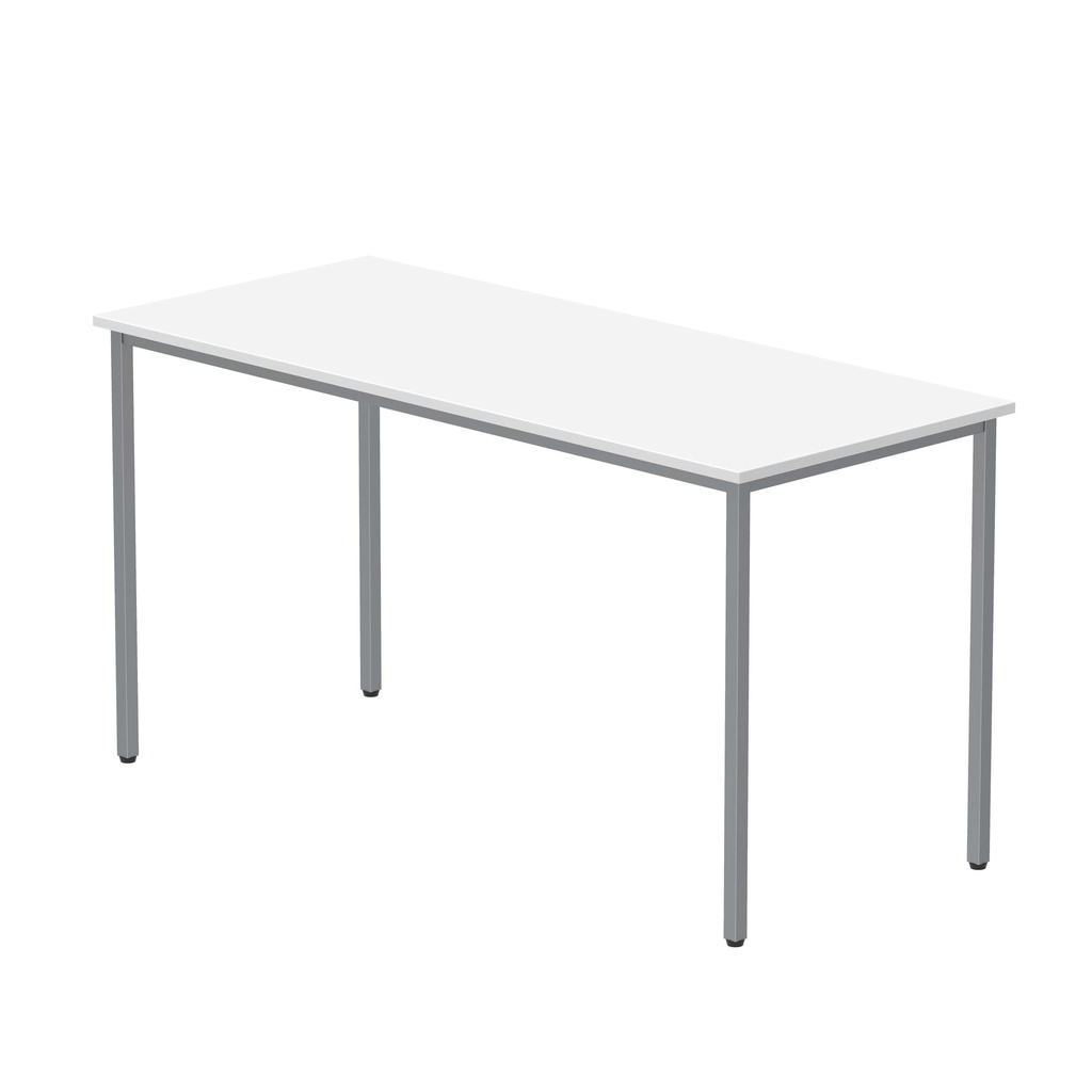 Office Rectangular Multi-Use Table (Fsc) | 1400X600 | Arctic White/Silver