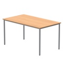 Core|Double Upright|Rectangular Desk|1400X800|Canadian Oak-White