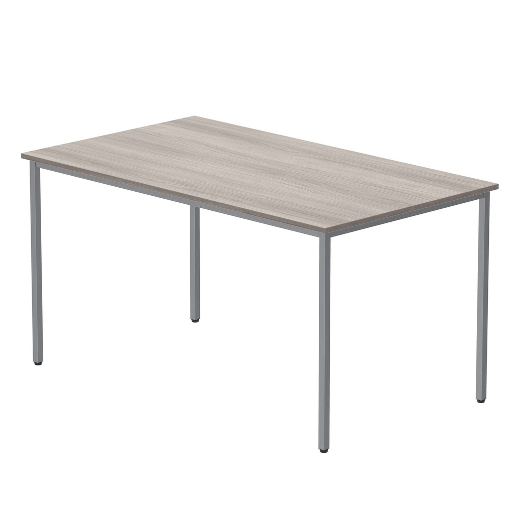 Office Rectangular Multi-Use Table (Fsc) | 1400X800 | Alaskan Grey Oak/Silver